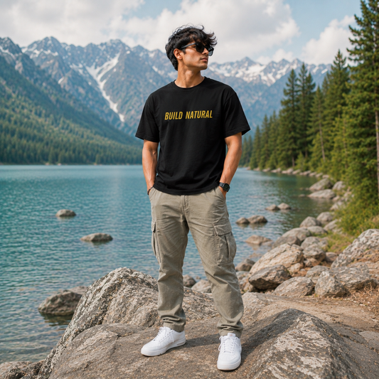 Unisex Build Natural Classic Crew T-Shirt