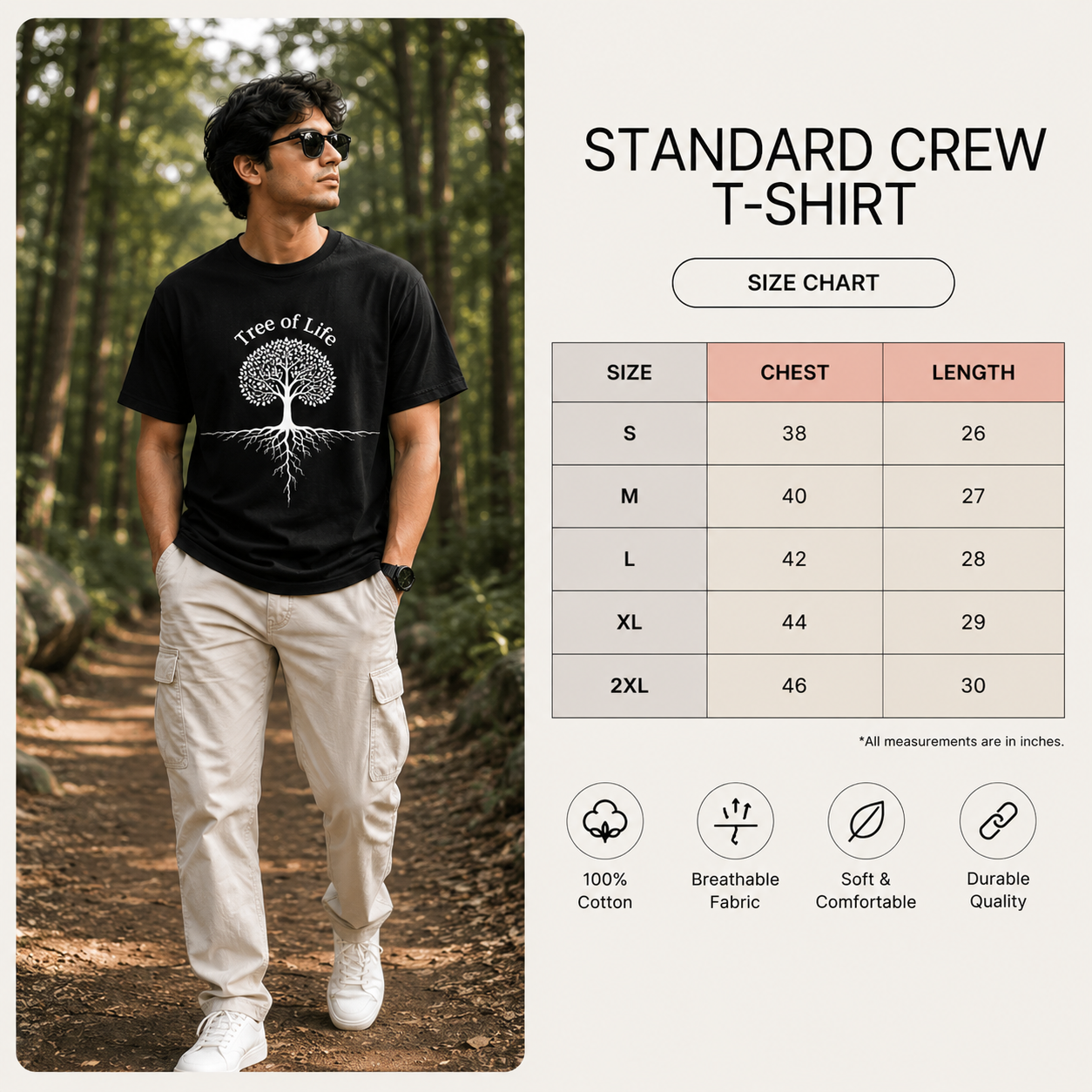 Unisex Tree of Life Premium Crew Neck T-Shirt