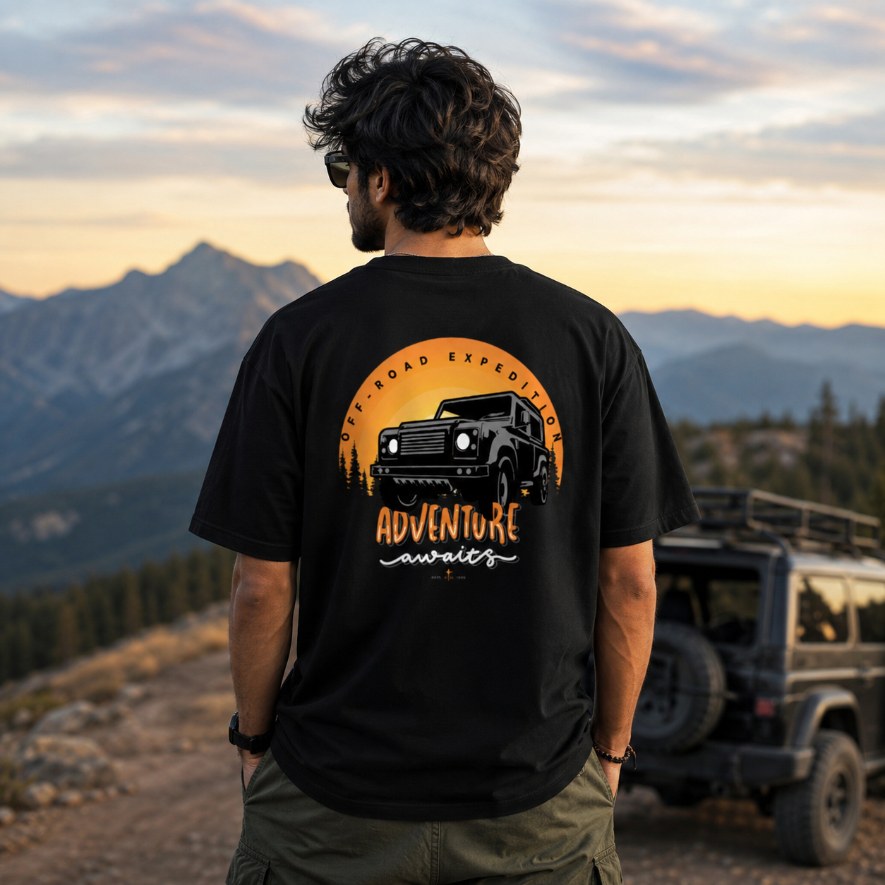 Aakaar Adventure Awaits Unisex Classic Crew T-Shirt