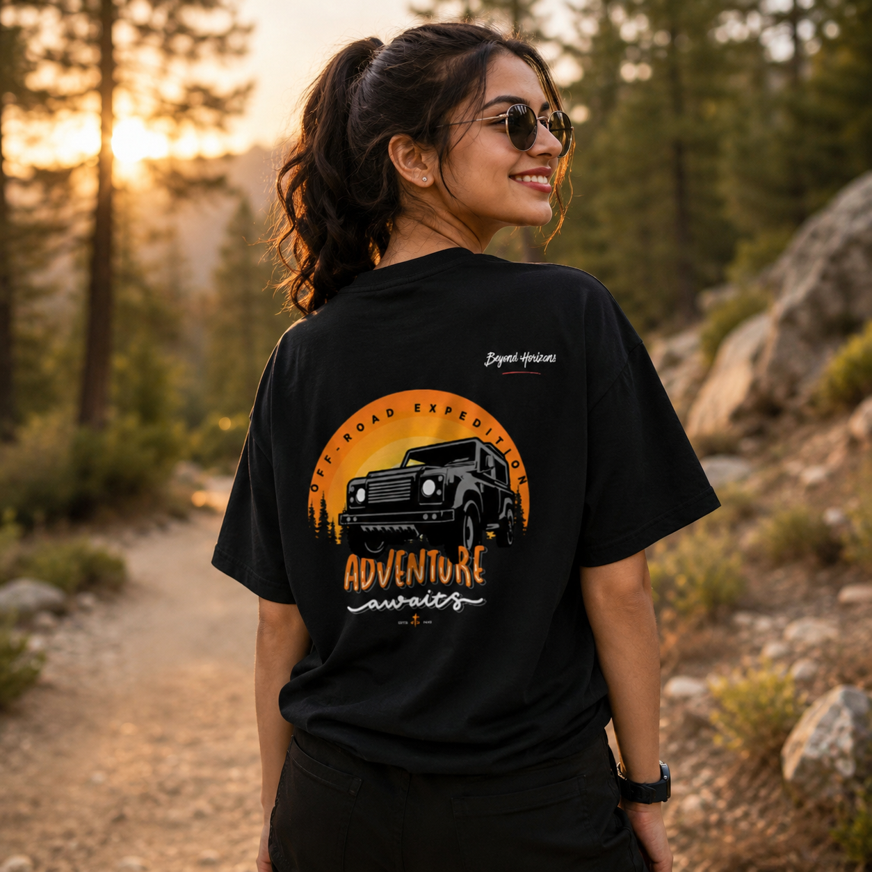 Aakaar Adventure Awaits Unisex Classic Crew T-Shirt