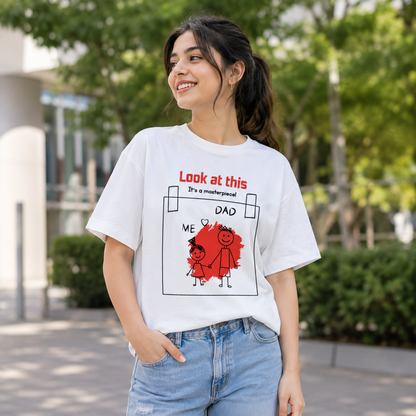 Unisex Look At This – Dad & Me Oversized T-Shirt