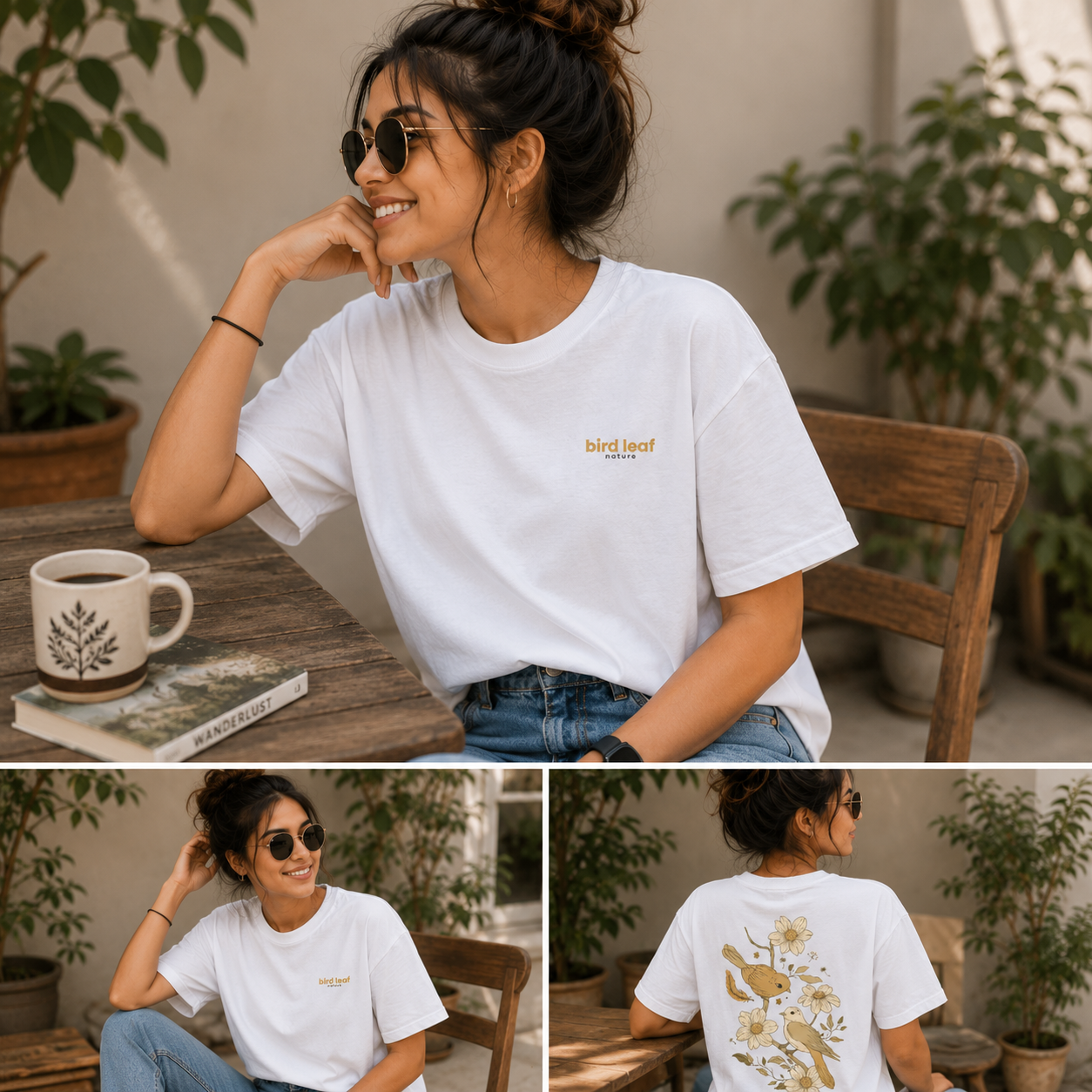 Unisex Bird Leaf Nature Classic T-Shirt