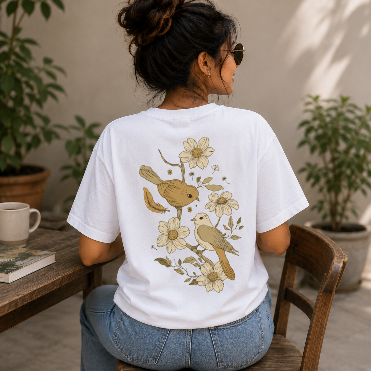 Unisex Bird Leaf Nature Classic T-Shirt