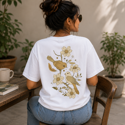 Unisex Bird Leaf Nature Classic T-Shirt