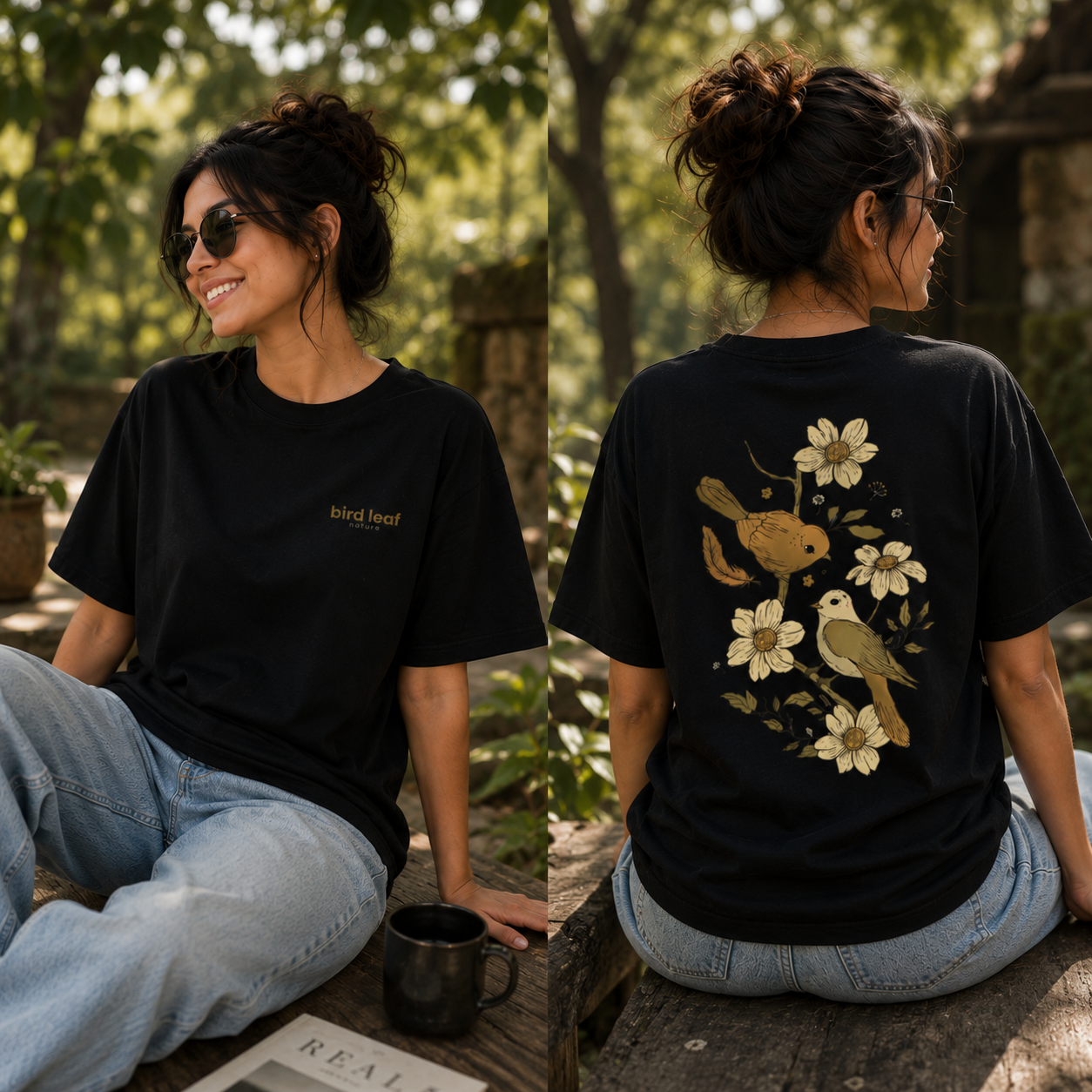 Unisex Bird Leaf Nature Classic T-Shirt