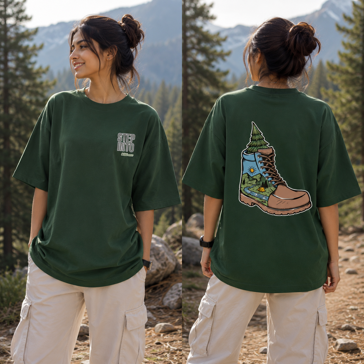 Step Into Wilderness – Unisex Oversized Classic T-Shirt