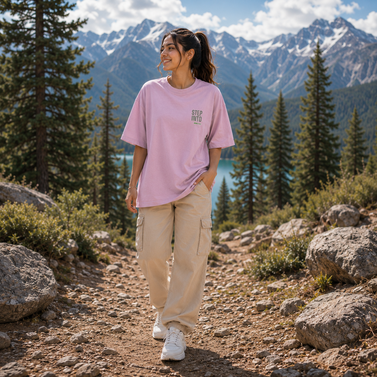 Step Into Wilderness – Unisex Oversized Classic T-Shirt