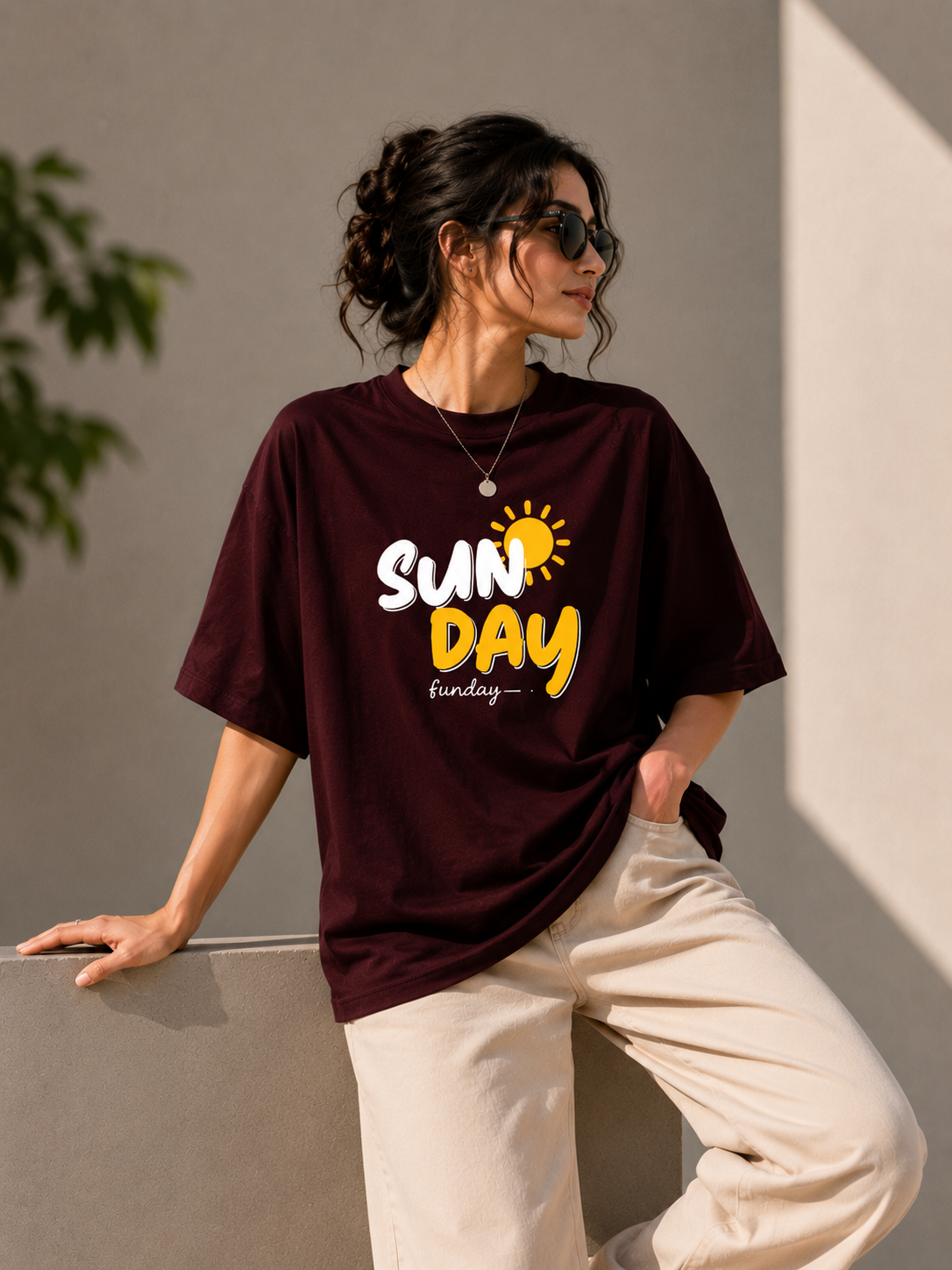 SUN DAY Funday Oversized T-Shirt