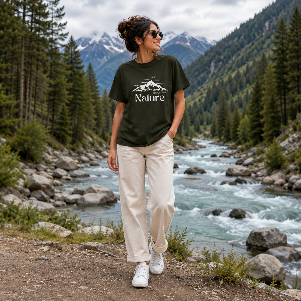 Unisex Connect With Nature Classic Crew T-Shirt