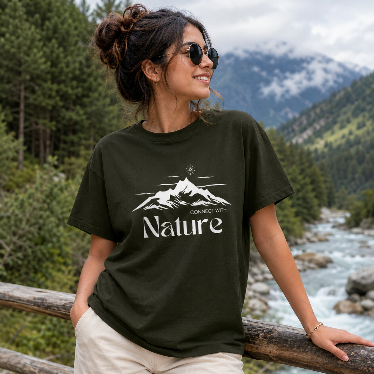 Unisex Connect With Nature Classic Crew T-Shirt