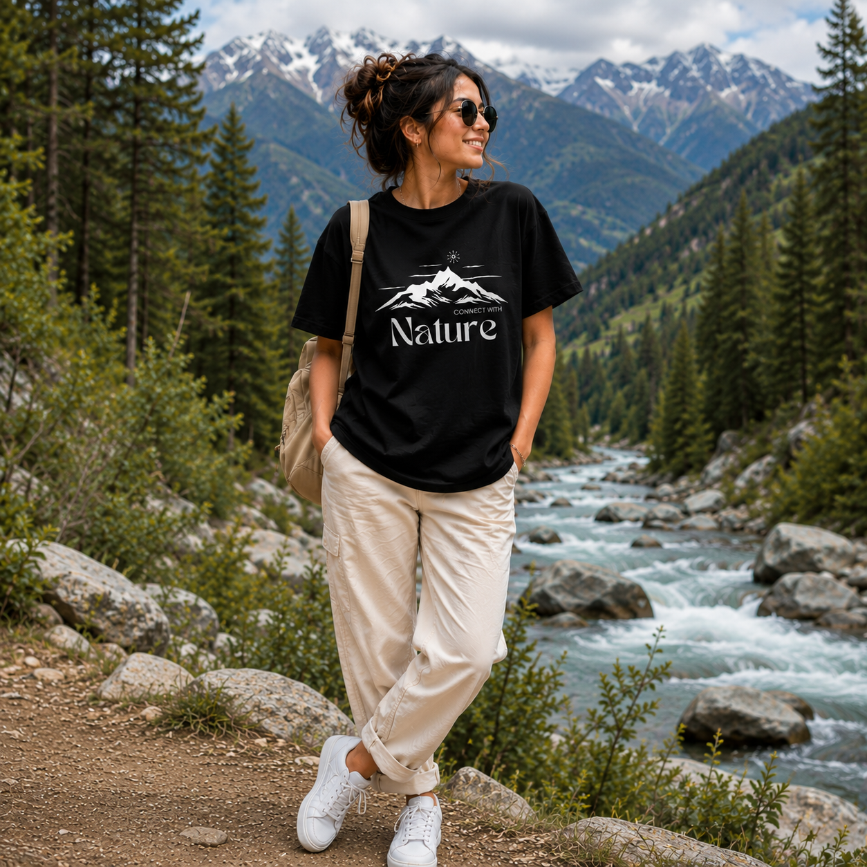 Unisex Connect With Nature Classic Crew T-Shirt