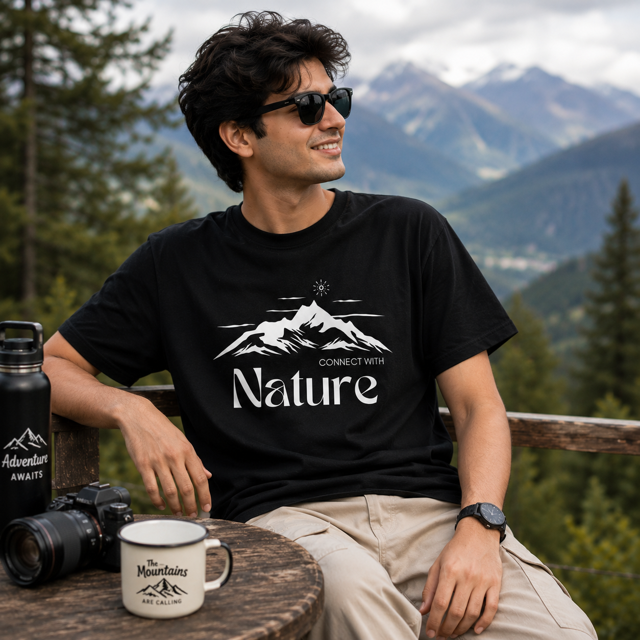 Unisex Connect With Nature Classic Crew T-Shirt
