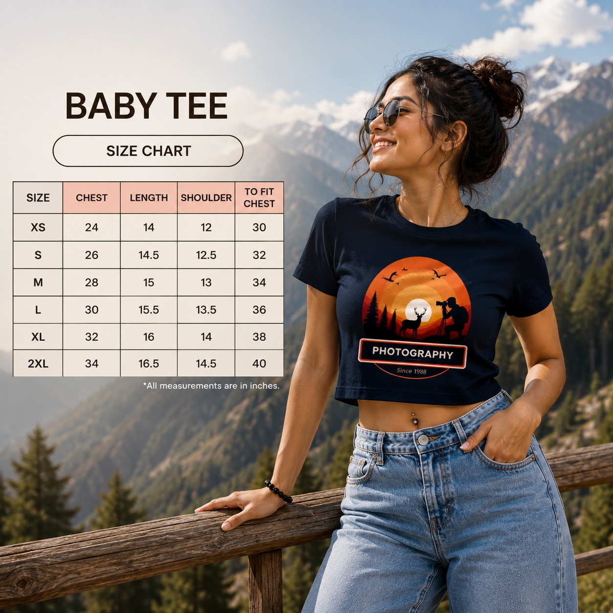 Photography Sunset Baby Tee
