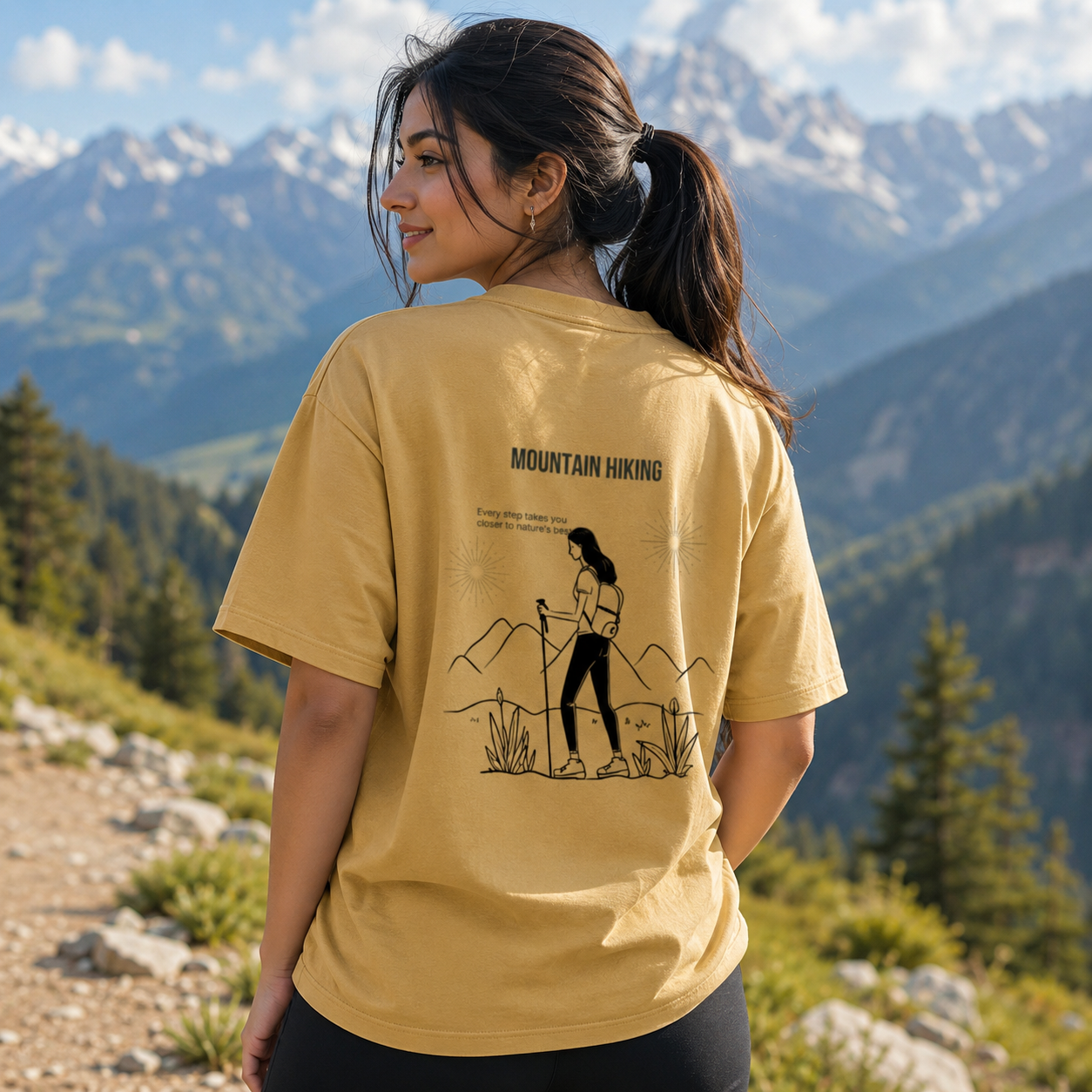 Unisex Mountain Hiking Classic Crew T-Shirt