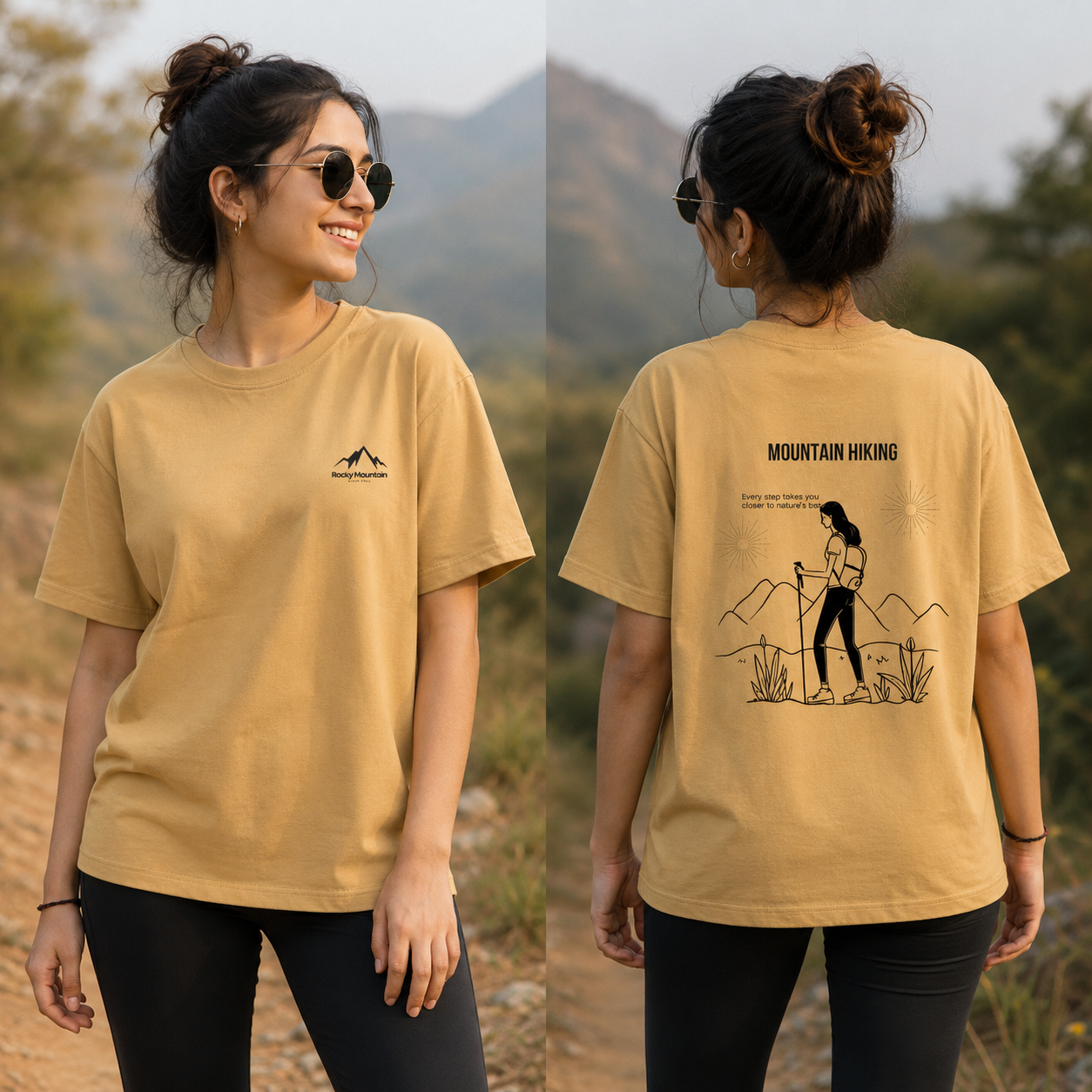 Unisex Mountain Hiking Classic Crew T-Shirt