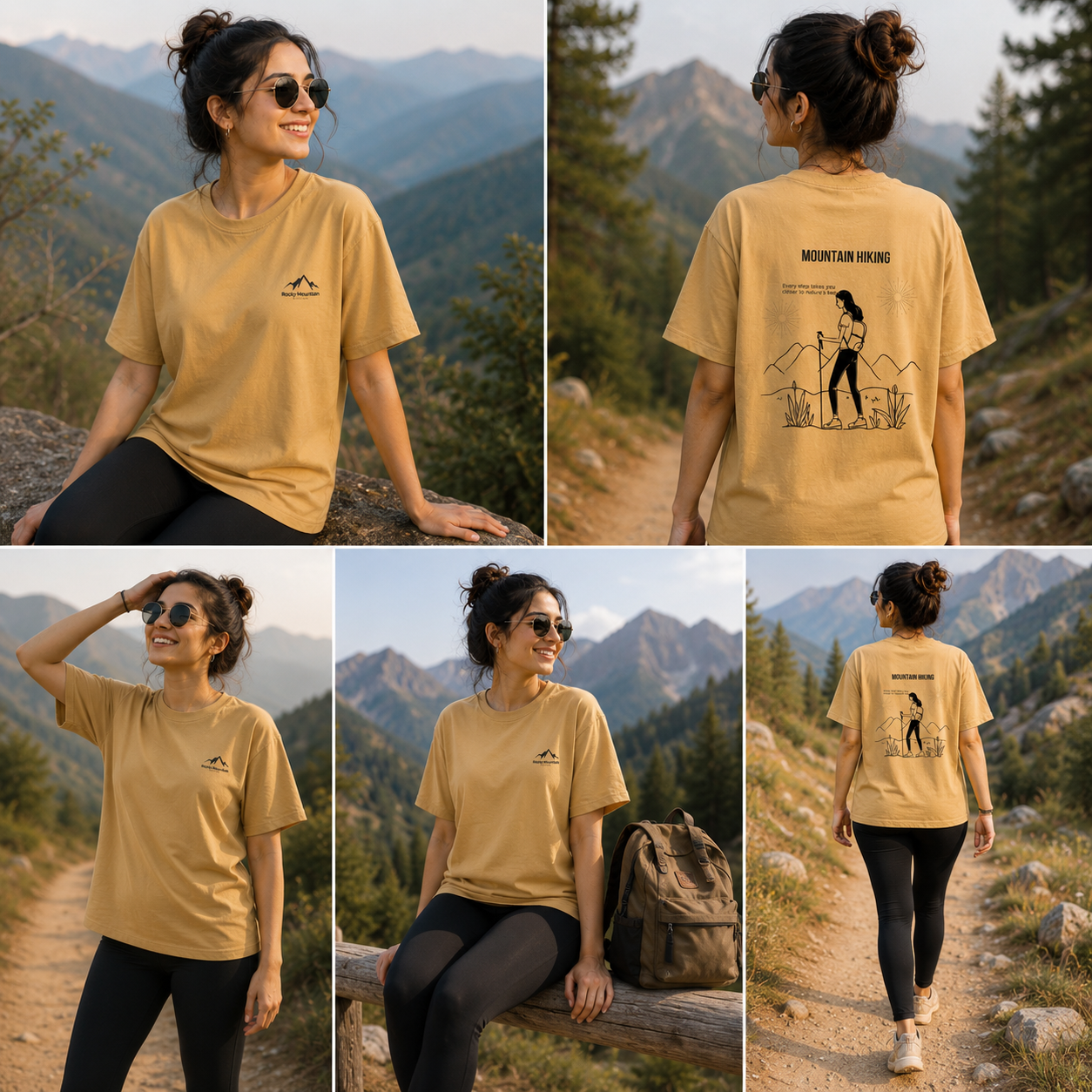 Unisex Mountain Hiking Classic Crew T-Shirt