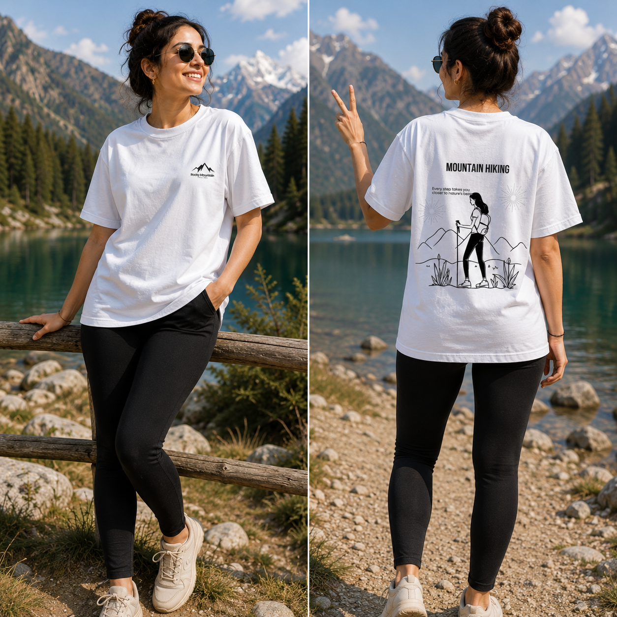 Unisex Mountain Hiking Classic Crew T-Shirt