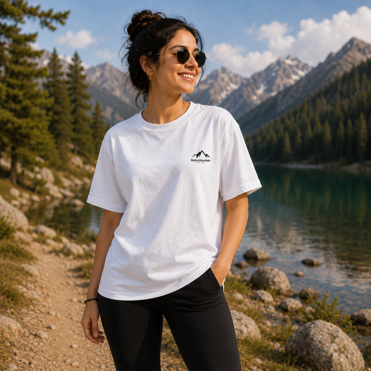 Unisex Mountain Hiking Classic Crew T-Shirt