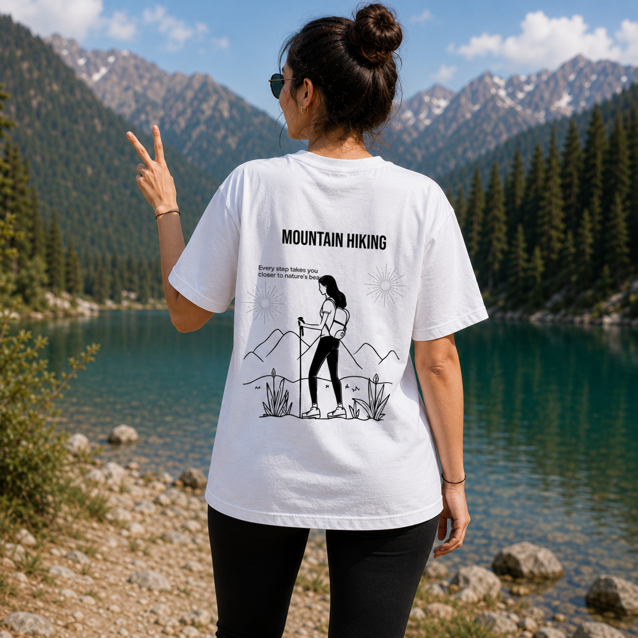 Unisex Mountain Hiking Classic Crew T-Shirt
