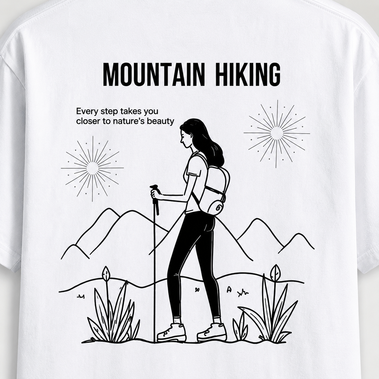 Unisex Mountain Hiking Classic Crew T-Shirt