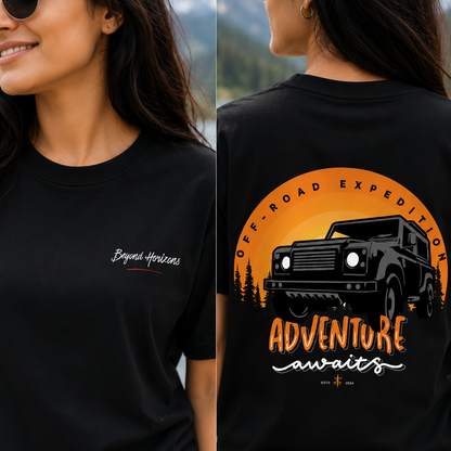 Aakaar Adventure Awaits Unisex Classic Crew T-Shirt