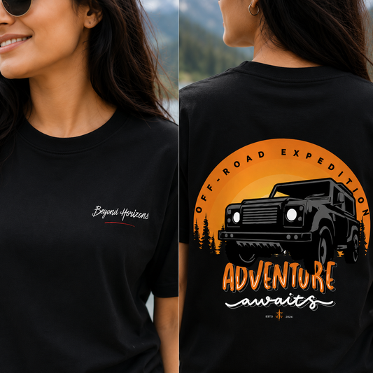 Aakaar Adventure Awaits Unisex Classic Crew T-Shirt