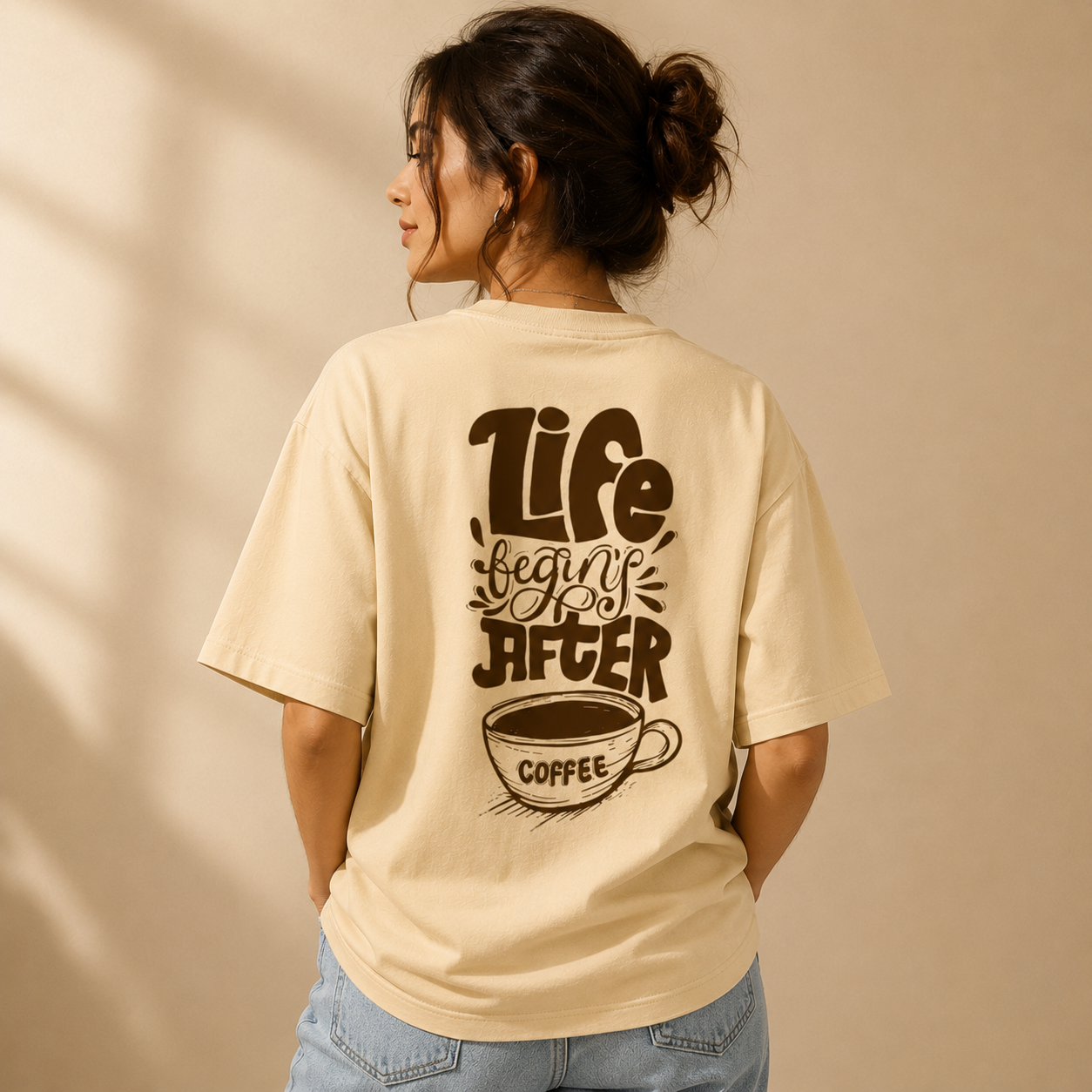 Unisex Oversized Back Print T-Shirt