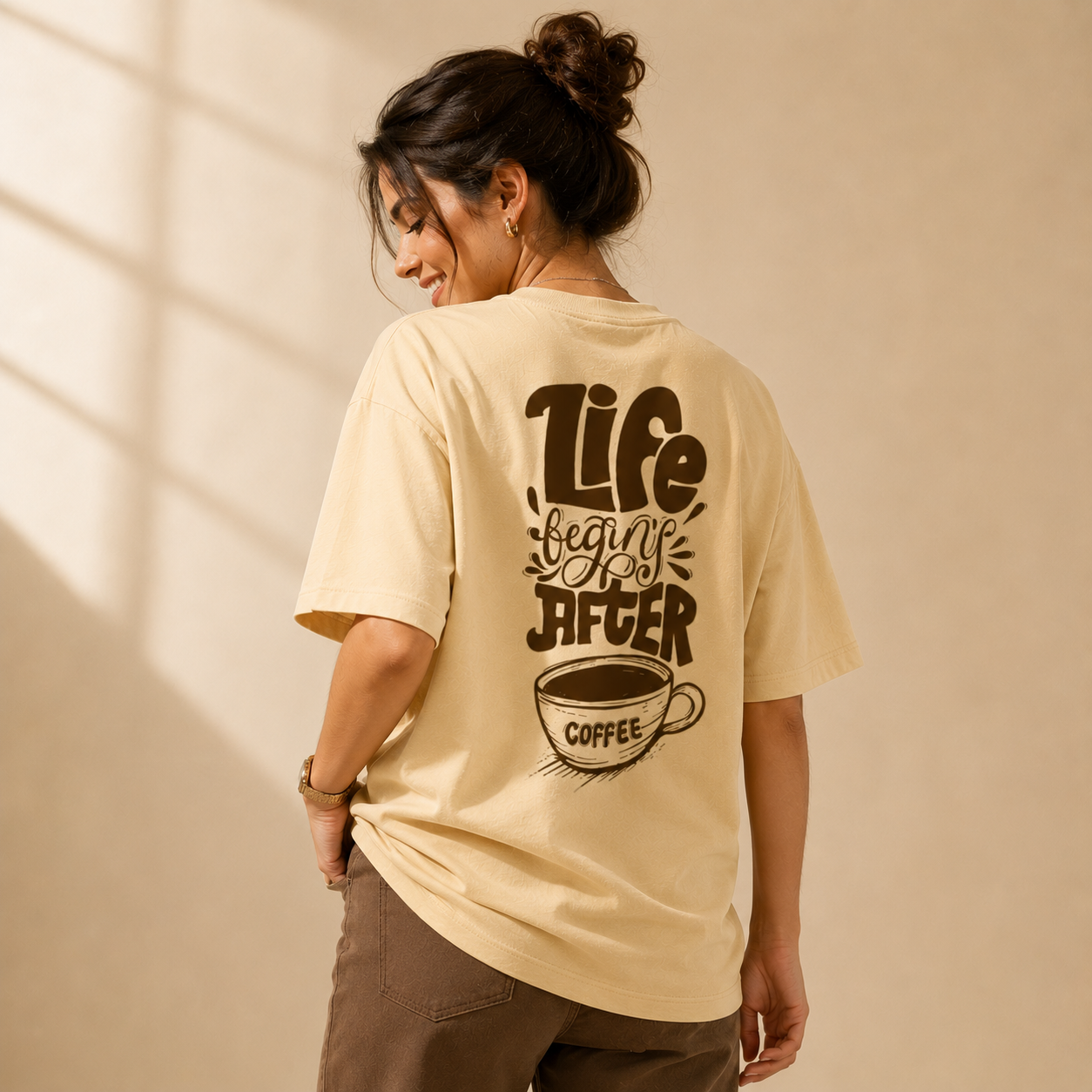 Unisex Oversized Back Print T-Shirt
