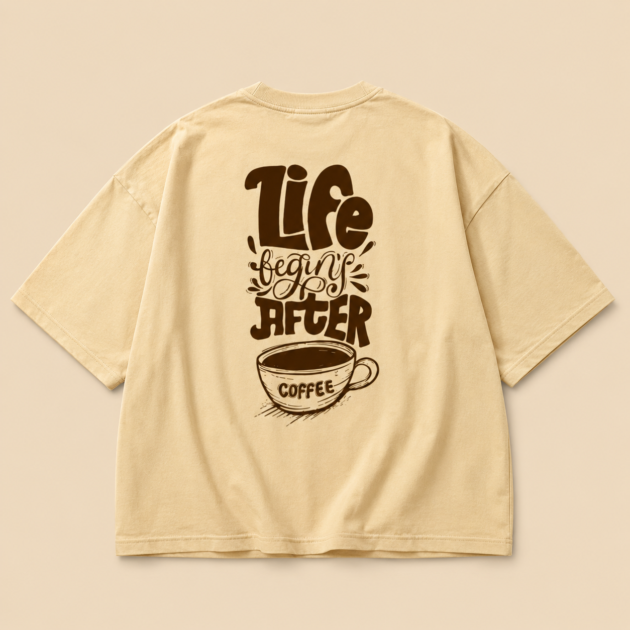 Unisex Oversized Back Print T-Shirt