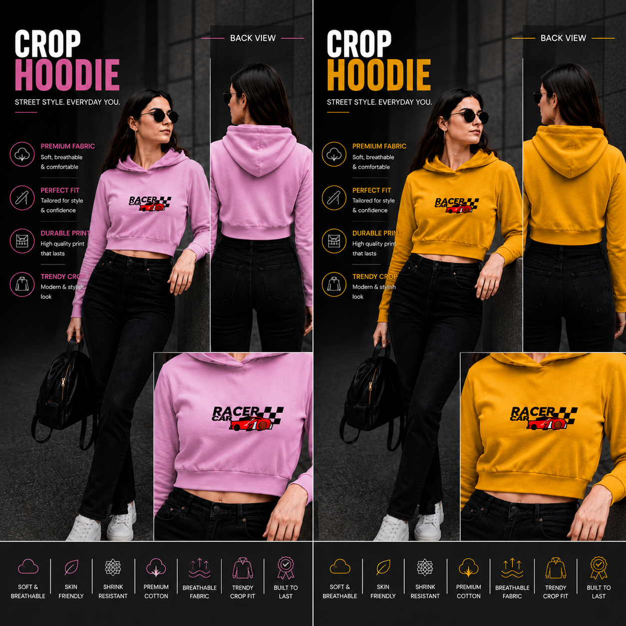 Female Cropped Hoodie