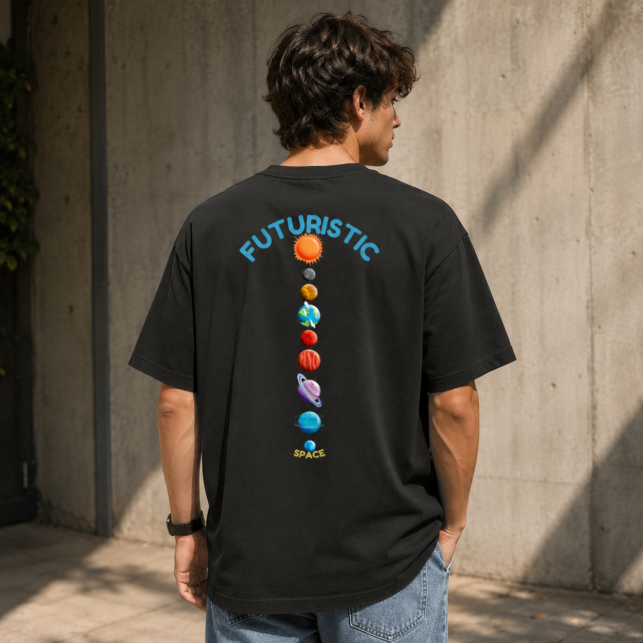 Unisex Oversized Standard Back Print T-Shirt