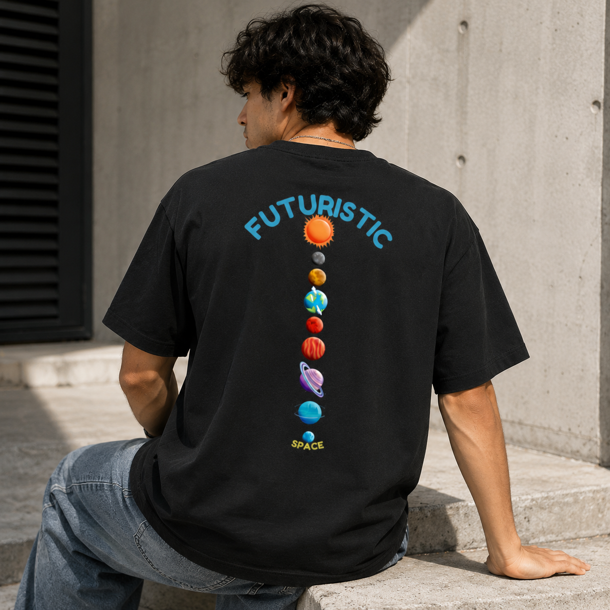 Unisex Oversized Standard Back Print T-Shirt