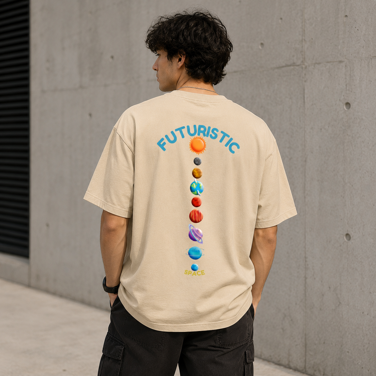 Unisex Oversized Standard Back Print T-Shirt