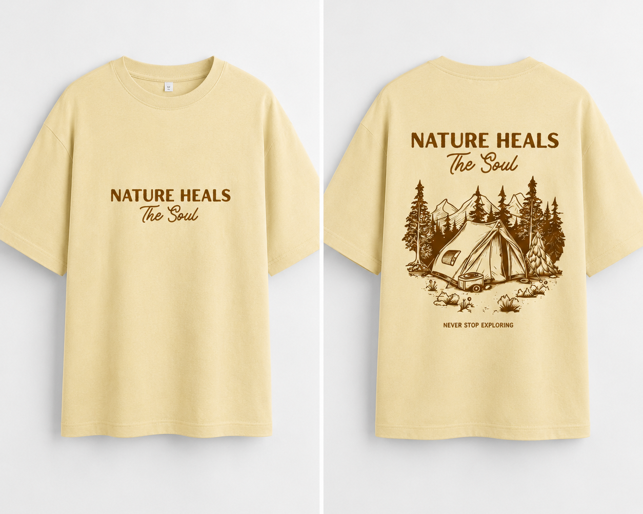 Unisex Oversized Both Side Print T-Shirt