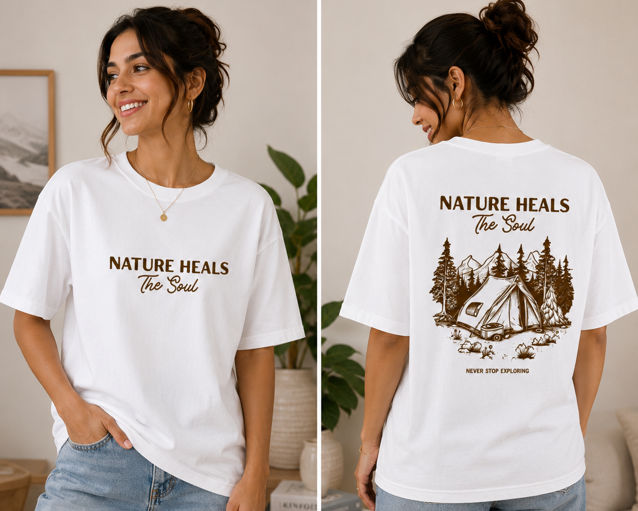 Unisex Oversized Both Side Print T-Shirt
