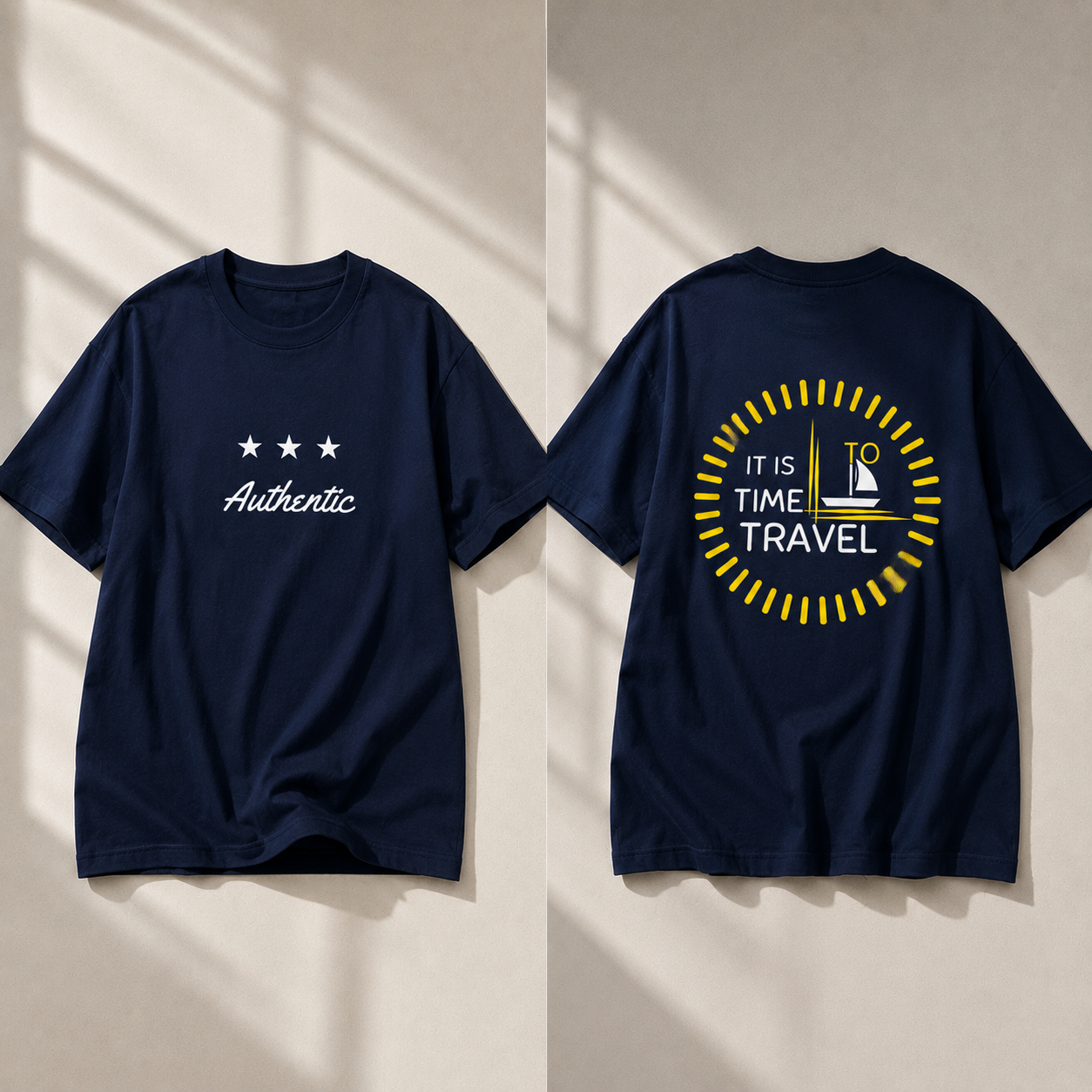 Unisex Oversized Both Side Print Standard T-Shirt