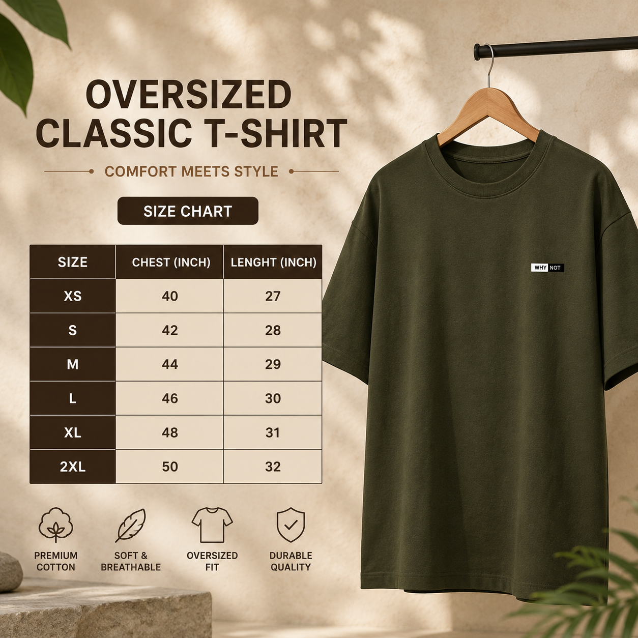 WHY NOT Unisex Oversized Classic T-Shirt