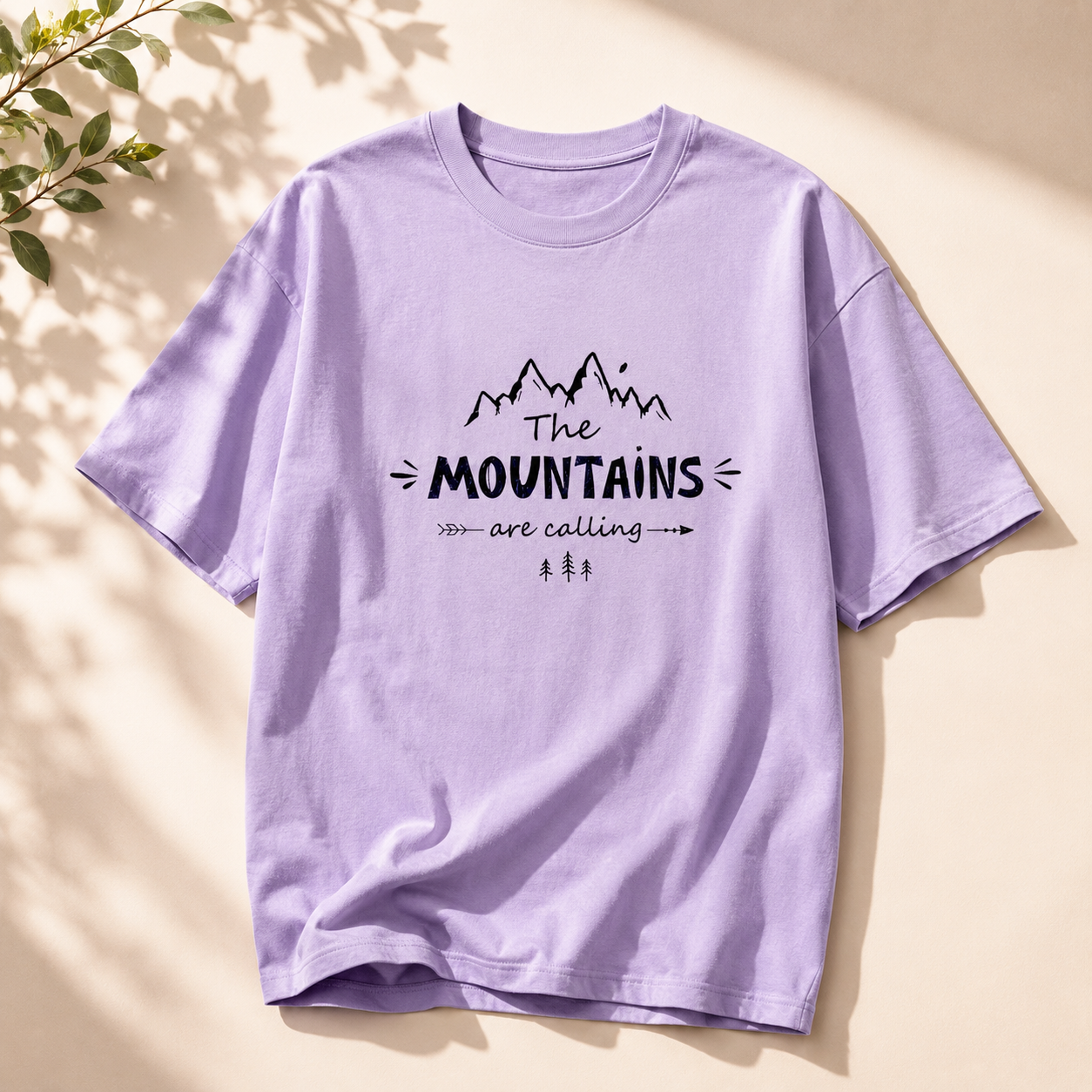 The Mountains Are Calling" Oversized Classic T-Shirt