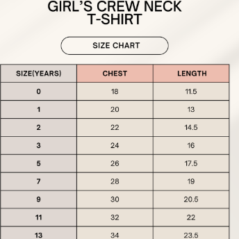 Girl's Crew Neck T-Shirt