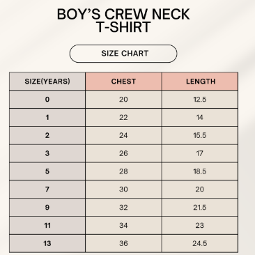 Boy's Crew Neck T-Shirt