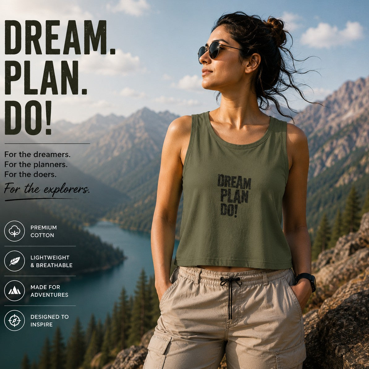 Women's Travel Crop Tank