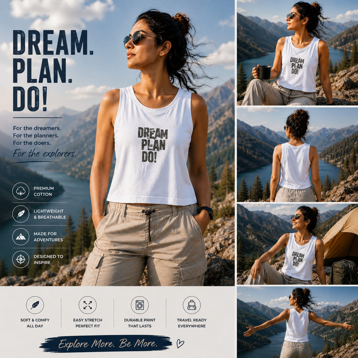 Women's Travel Crop Tank