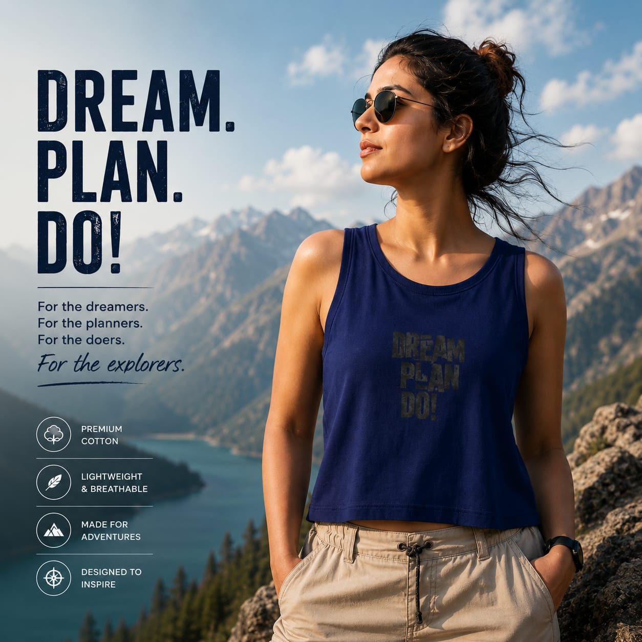 Women's Travel Crop Tank