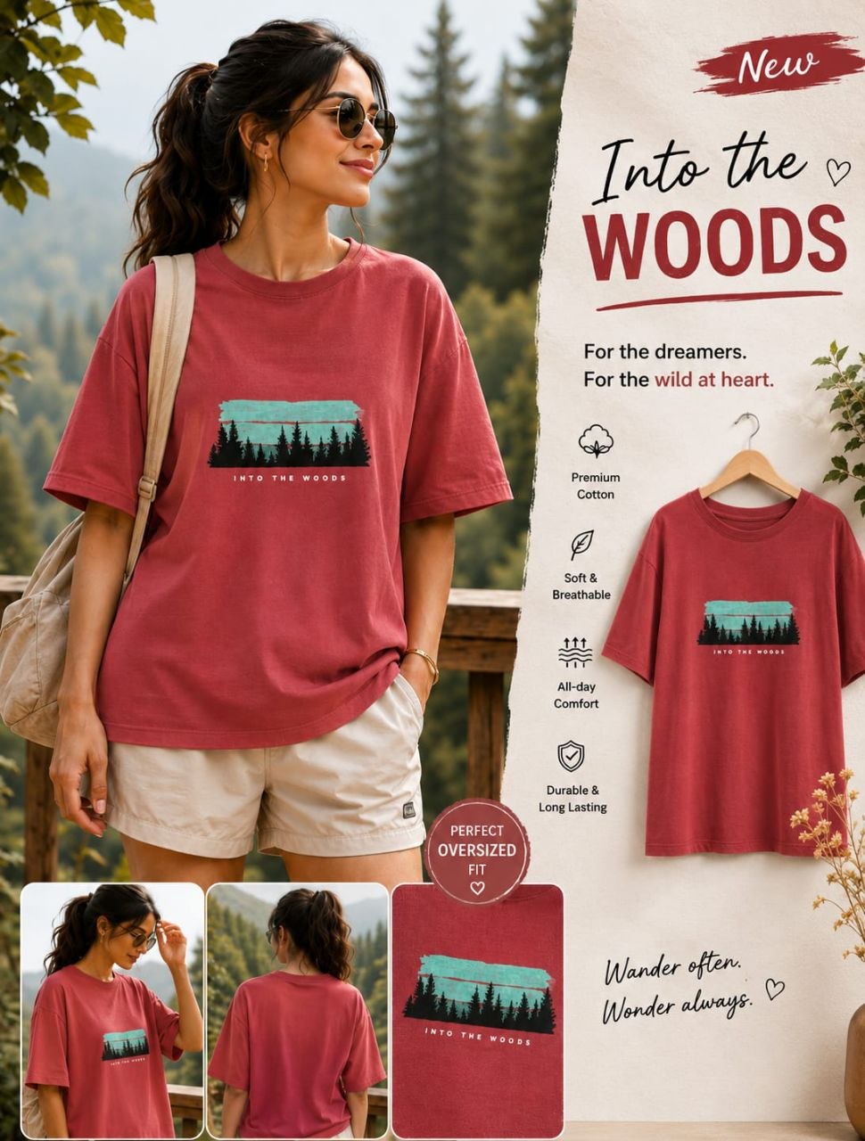 Aakaar – Into The Woods Oversized T-Shirt