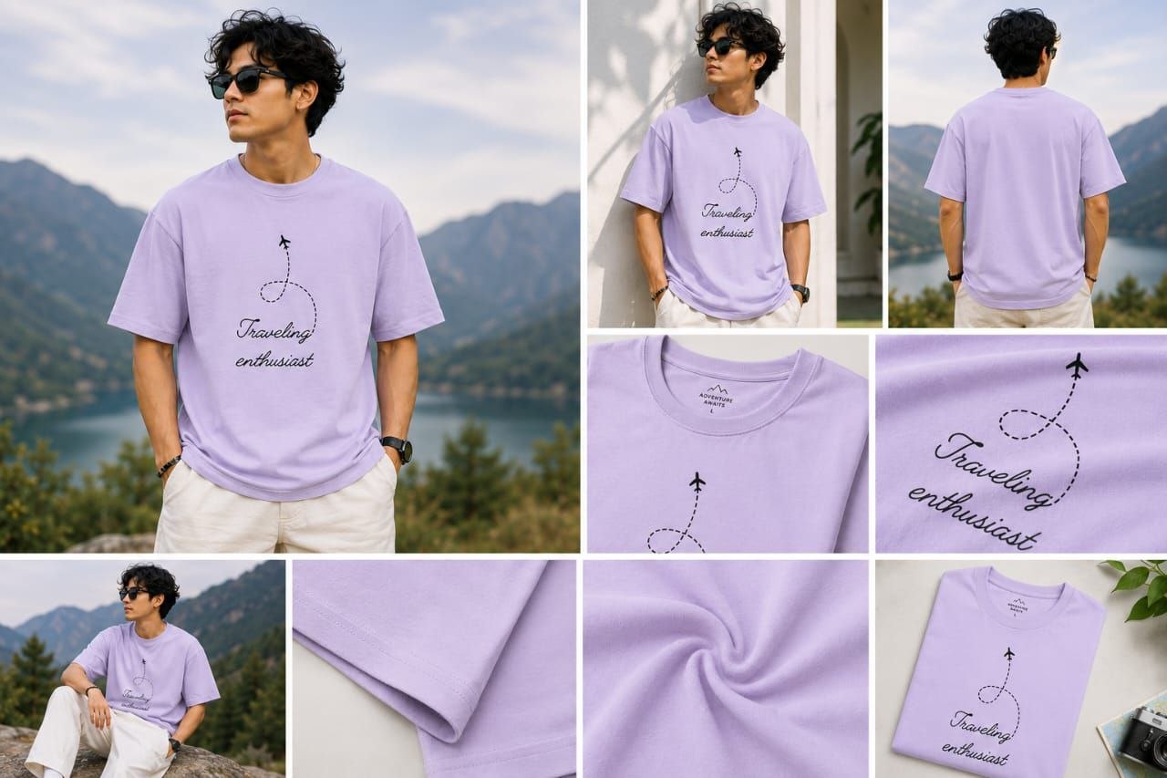 AAKAAR — Traveling Enthusiast Oversized T-Shirt