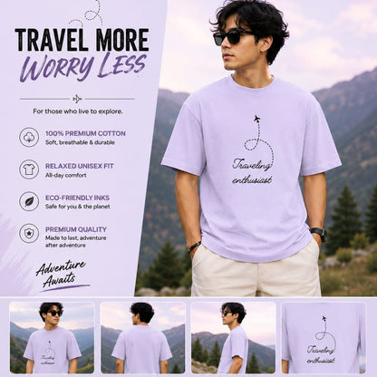 AAKAAR — Traveling Enthusiast Oversized T-Shirt
