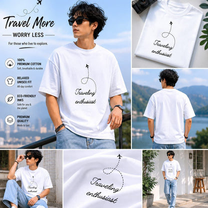 AAKAAR — Traveling Enthusiast Oversized T-Shirt