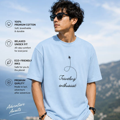 AAKAAR — Traveling Enthusiast Oversized T-Shirt