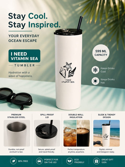 Travel Tumbler | “I Need Vitamin SEA” Collection